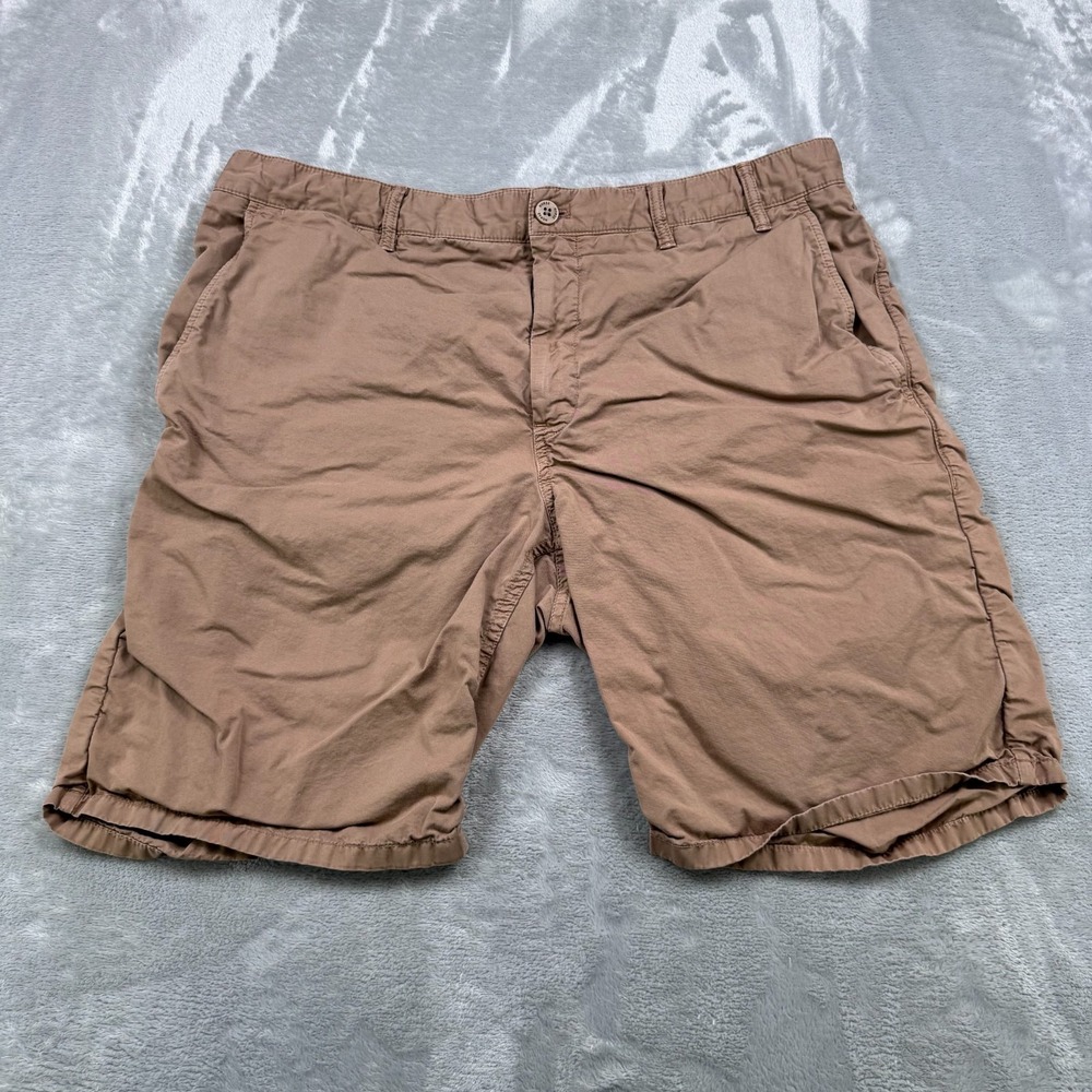 Norse Projects Aros Light Twill Shorts Mens 36 Khaki Regular Fit Zip Fly Chino